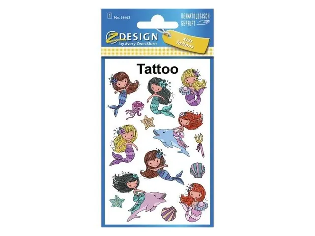 Tatouage Z-design Kids 1 feuille sirènes