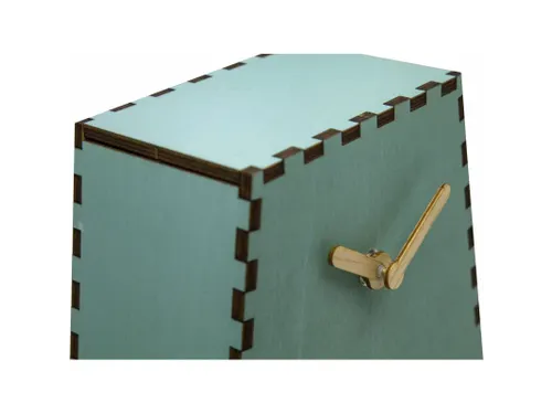 Tafelklok NeXtime Rocky 19.5x18x8.8 cm hout turquoise
