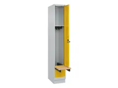locker met bank,HxBxD 1950x300x815mm,1vak,vak B 300mm,draaigrendel