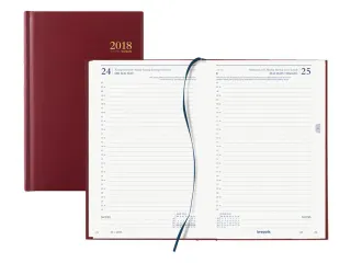 Agenda 2027 Brepols Saturnus Luxe 1dag/1pagina bordeaux - 3