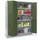 Vouwdeurkast 1950x1200x400mm 4legborden Verzinkt Ral7035 Front Ral6011