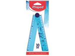 Liniaal Maped Arctic Vibes 30cm opvouwbaar blauw