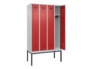 locker,HxBxD 2120x1200x500mm,4vak,vak B 300mm,cil.-slot,voetonderstel - 1