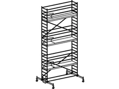 rolsteiger,reik H 7,6m,steiger H 6,82m,3platform(s),m. luik