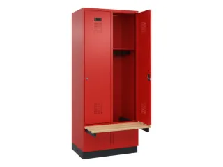 locker met bank,HxBxD 1950x800x815mm,2vak,vak B 400mm,cilinderslot - 1