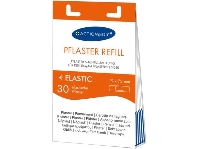 reservevulling,v. pleisterdispenser,30x elastisch,pleister LxB 72x19mm