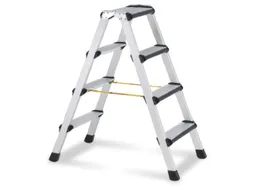 Ladder Aluminium Beide Zijden Te Gebruiken H 880mm 2x4Treden