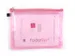 Trousse avec fermeture éclair Foldersys A4 PVC rouge transparent