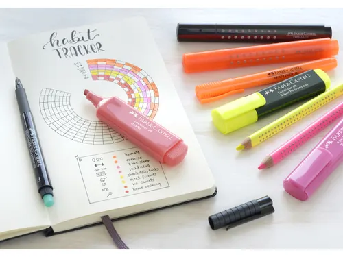 Markeerstift Faber-Castell 48 8 stuks 3xgeel, oranje, rood, groen, roz