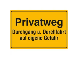 aanwijzingsbord,Eigen weg - Doorgang en doorrit,aluminium gemerkt - 1