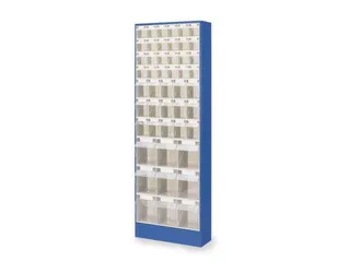 Transparante Magazijnbakken 48Bakken Abs-Kunststof Corpus Ral7035 - 1