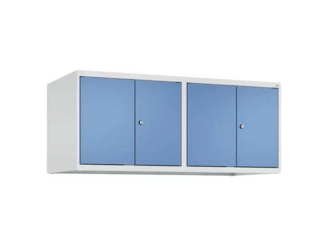 opzetkast,v. locker,4vak.,vak B 300mm,HxBxD 500x1200x500mm,vleugeldeur