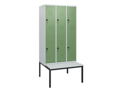 Dubbeldekse dekenkist,HxBxD 1950x900x815mm,3x2vak.,vak B 300mm
