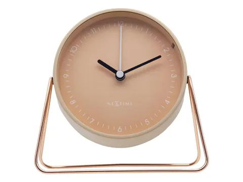 Wekker Nextime Berlin Table 14x13 cm roze metaal