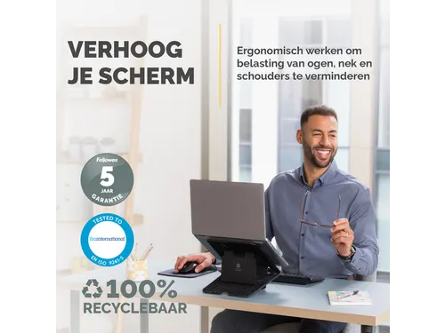 Laptopstandaard Fellowes Breyta zwart