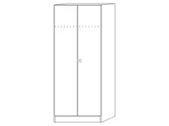 kantoorkast,HxBxD 2004x800x420mm,romp wit,front wit