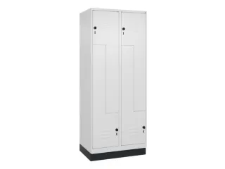 Z-garderobekast,HxBxD 1950x800x500mm,vak B 200/400mm,draaigrendel - 1