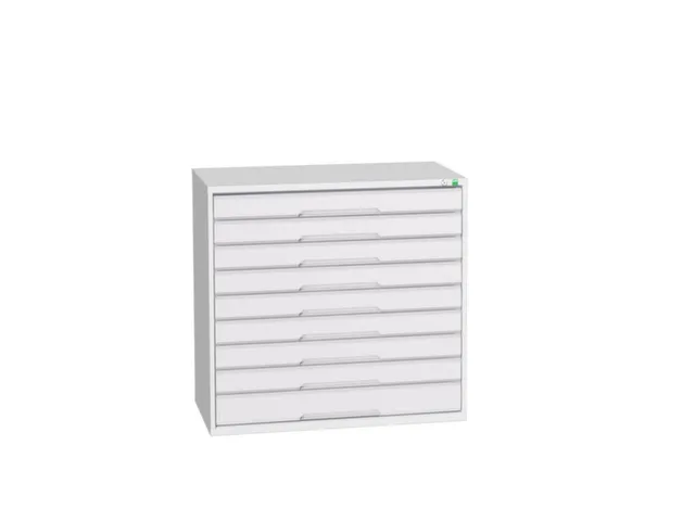 ladekast HxBxD 1000x1050x550mm 9laden romp RAL7035 front RAL7035