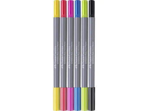 Duo aquarelmarker Goldfaber etui 6 stuks