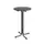 statafel,HxØ 1090x800mm,rond,4voeten antraciet,blad MDF antraciet