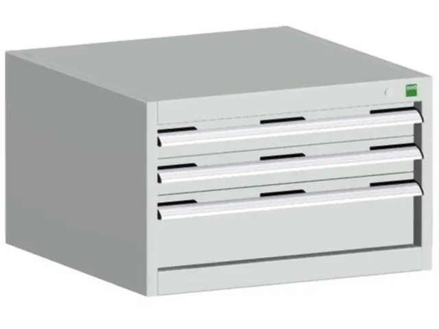 ladekast HxBxD 400x650x650mm 3laden RAL7035