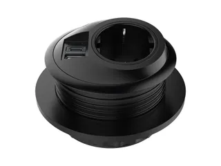 Desktop stekkerdoos Power PixelTUF 1x Schuko + USB A en C 25W Zwart - 3