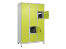 lockerkast,HxBxD 1950x1200x500mm,3x5vakken,vak B 400mm,cil.-slot