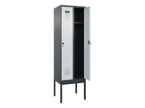 locker,HxBxD 2120x600x500mm,2vak,vak B 300mm,draaigrendel