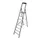 trapladder,eenzijdig,8treden,bordes met profiel,Stand H 1,7m