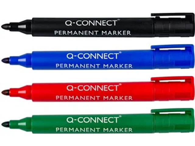 Marqueur Permanent, 2-3 Mm, Pointe Ronde, Couleurs Assorties, Étui De