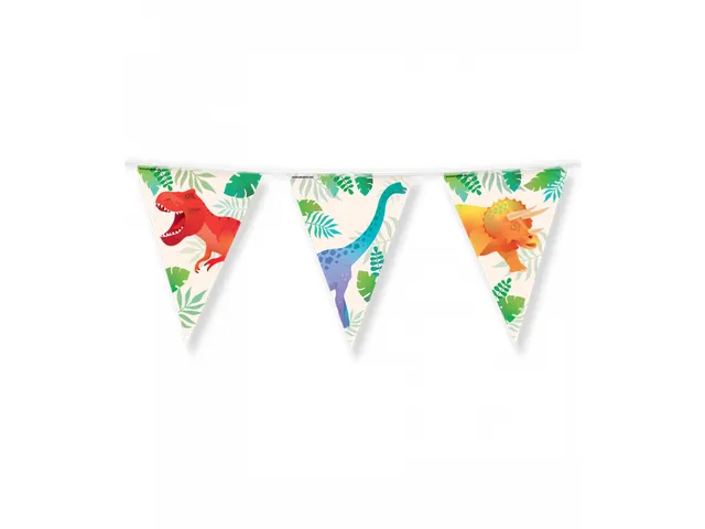 Vlaggenlijn 10 meter Party Flags foil Dino