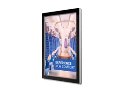 Vergrendelbaar Posterframe Slim Premium Design Outdoor A1 Alu/ Zwart