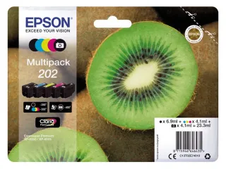Epson 202 T02E74 Inktcartridges Zwart + Kleur + Fotozwart - 2