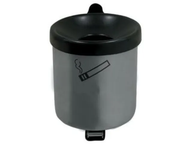 Veiligheidswandasbak HxØ 250x180mm staal romp grafiet