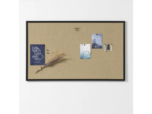 Prikbord Naga 100 x 60 cm Jute met Zwarte omlijsting