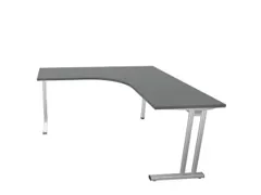 bureau in vrije vorm,HxBxD 740x1600x1600mm,vrije vorm,MS-donkergrijs