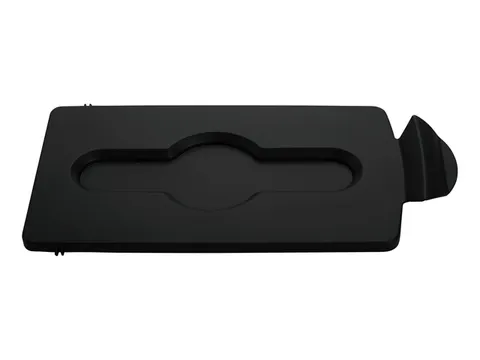 Deksel Rubbermaid Slim Jim Recyclestation gesloten zwart