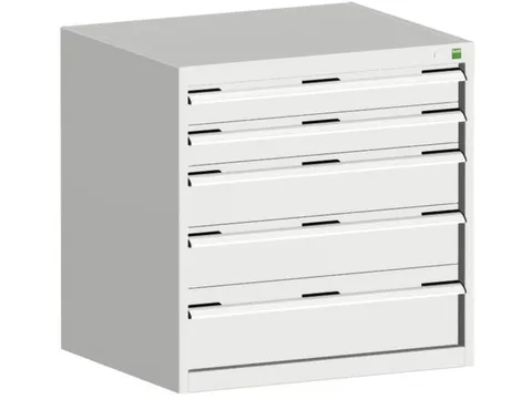 ladekast HxBxD 800x800x525mm 5laden romp RAL7035 front RAL7035