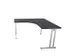 bureau in vrije vorm,HxBxD 740x1400x1400mm,vrije vorm,CC-zwart