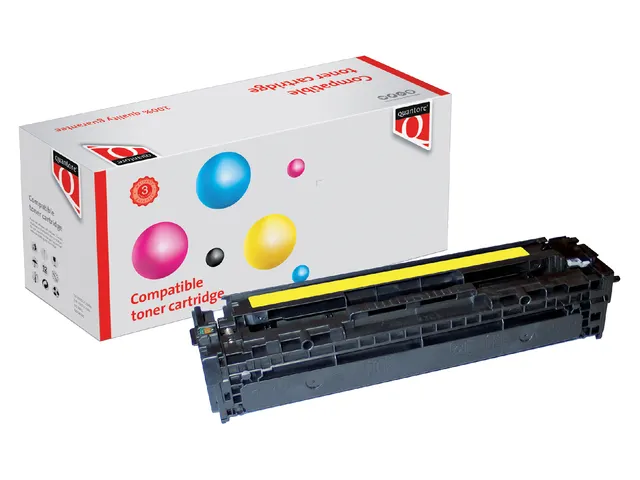 Tonercartridge Quantore alternatief tbv HP CB542A 125A geel