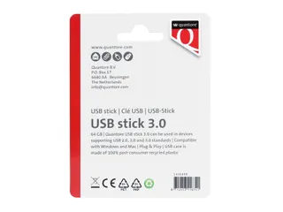 Quantore USB-stick 3.0 64GB Zwart - 3