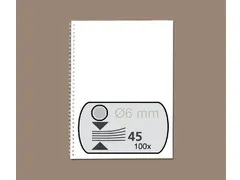 Draadrug Fellowes 6mm 34-rings A4 zilver 100stuks