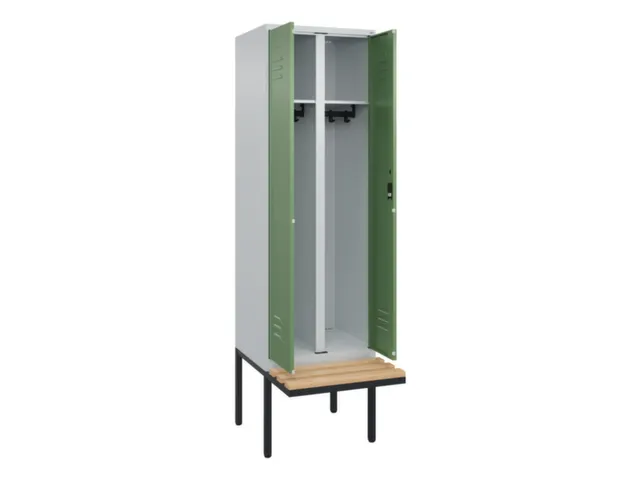 locker voor scheiding van kleding,HxBxD 2120x600x815mm,2vak