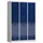 Dubbeldekse garderobekast 1800x1185x500mm 3x2vak 400mm RAL7035 RAL5010