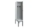 locker met bank,voor scheiding van kleding,HxBxD 2120x400x815mm,1vak