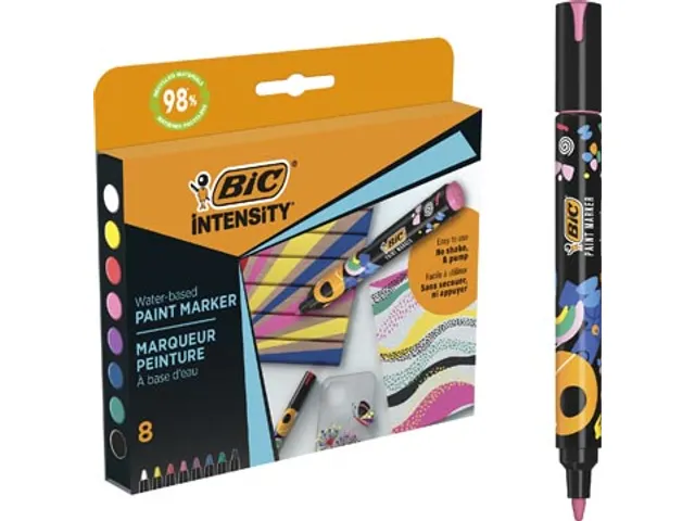 BIC Intensity paintmarker Levendige kleuren set van 8 stuks