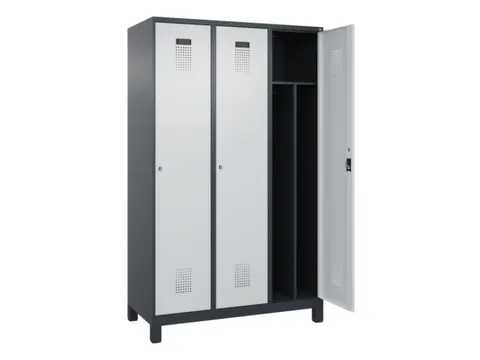 locker voor scheiding van kleding,HxBxD 1950x1200x500mm,3vak