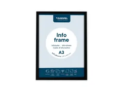 Infokader Europel zelfklevend A3 zwart