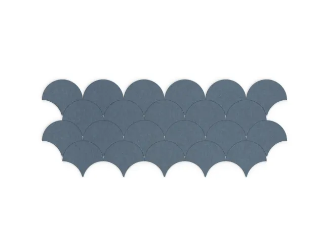 Akoestische PET-vilt Japanse Golf tegels blauw 30x26cm 22 stuks