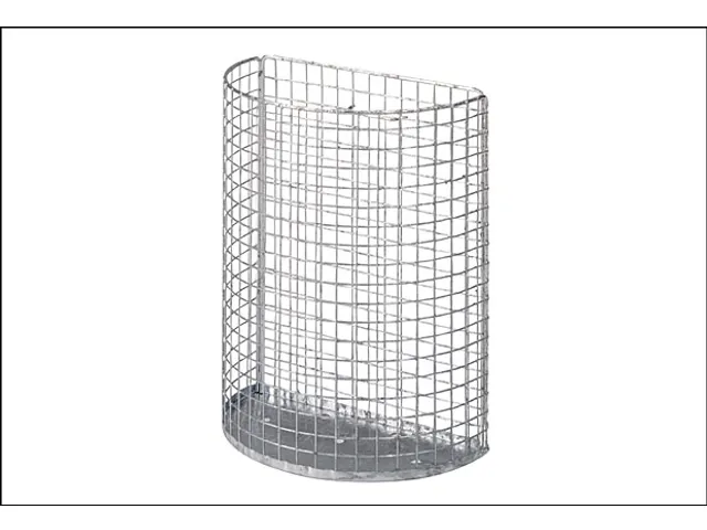 Afvalbak Van Draadgaas 18 Liter Wand-/Paalmontage Verzinkt